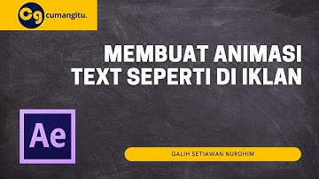 Membuat animasi text seperti di Iklan | After Effects Tutorial Bahasa Indonesia