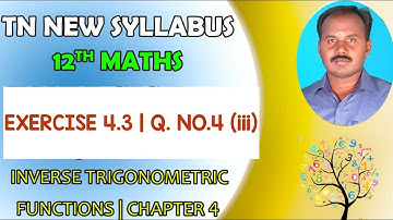EXERCISE 4.3| Q. NO.4( iii) |CLASS 12 MATHS | INVERSE TRIGONOMETRIC FUNCTIONS | CHAPTER 4