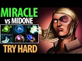 Miracle- Dota2 [Invoker] vs MidOne & Trash Talker- Try Hard 