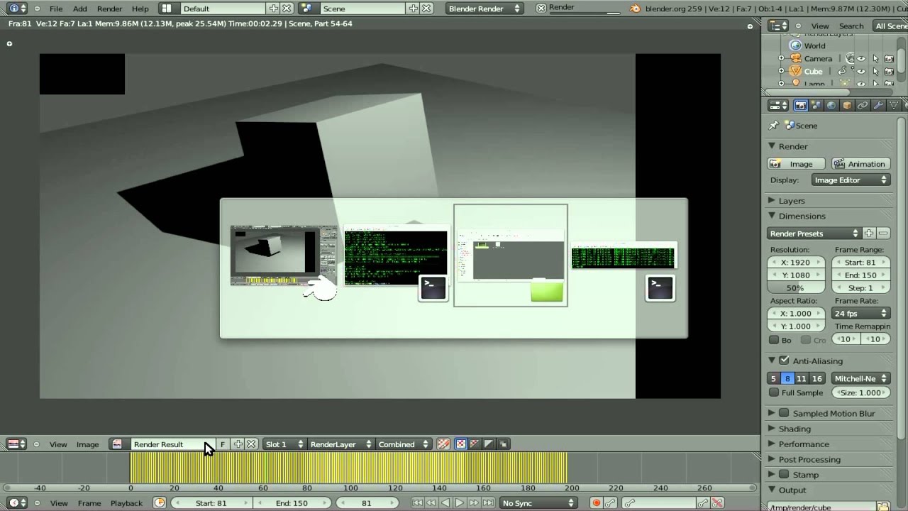 I Render to Xvid - Blender 3D - Linux