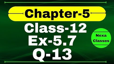 Class 12 Ex 5.7 Q13 Math | Differentiability | Q13 Ex 5.7 Class 12 Math | Ex 5.7 Q13 Class 12 Math