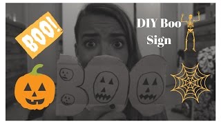 DIY Boo SIgn Isa Karrillo