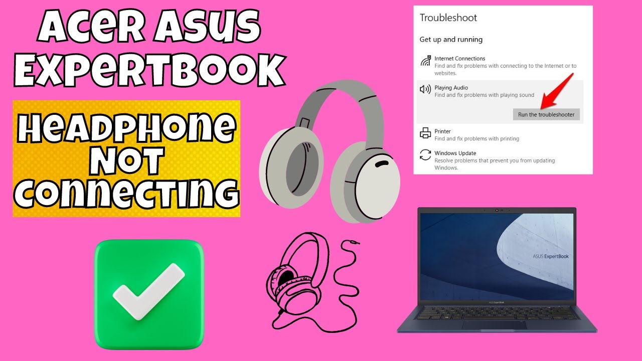 How to Fix Acer Asus Expertbook Headphone Not Connecting / Earphone ...