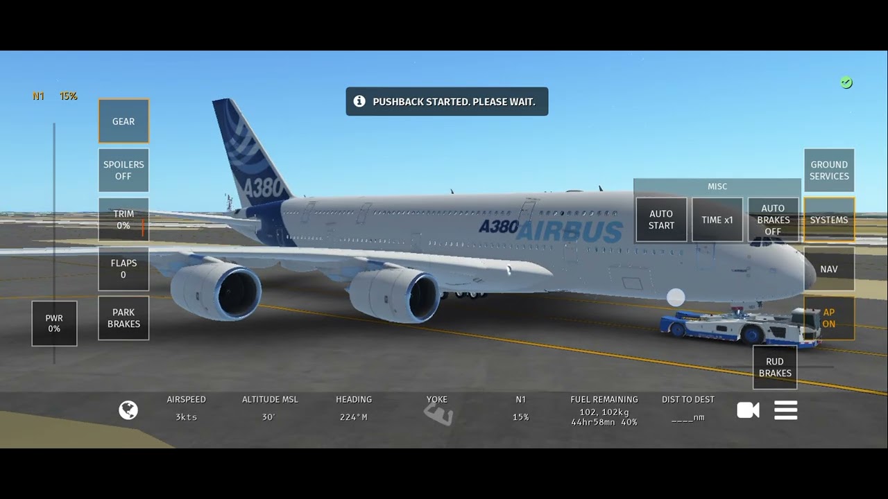 AIRBUS A380/TAKE FROM HALF RUNWAY/GAMEPLAY BY JD GAMER 