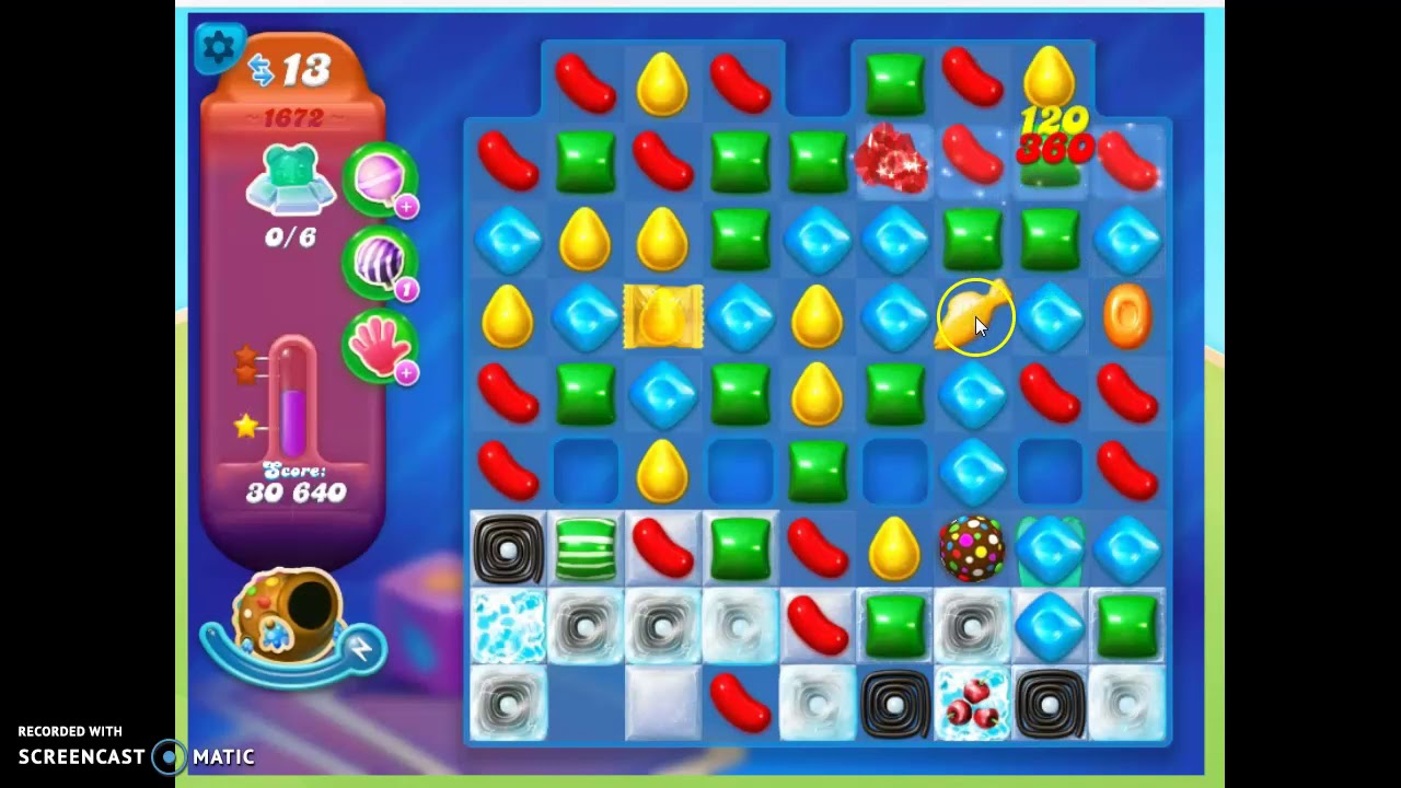 Candy Crush Soda Saga Level 1672 No Boosters Youtube