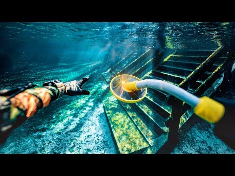 Metal Detecting an Underwater STAIRCASE - Found Wedding Ring, GoPro Part and 3 Earrings! | DALLMYD