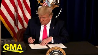 Trump signs executive order for coronavirus relief | GMA