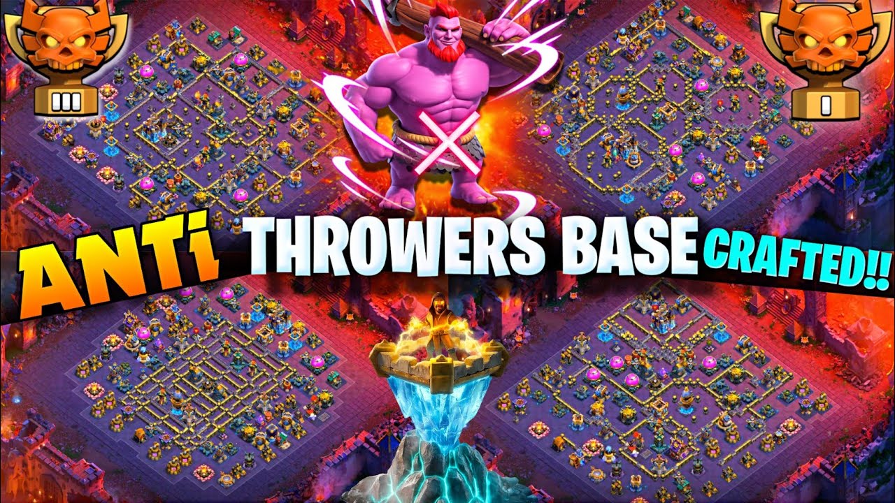 CUSTOM ONLY - ANTI Throwers WITH perfect Traps - CWL WAR special Th18 New push Base Link | th18 Base