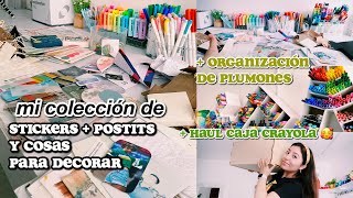 COLECCIÓN de COSAS para DECORAR MIS APUNTES + HAUL nuevos plumones CRAYOLA ✨✨