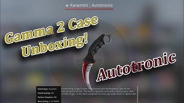 Gamma 2 Case: Unboxing my 34th and best knife ever! (MW Karambit Autotronic)