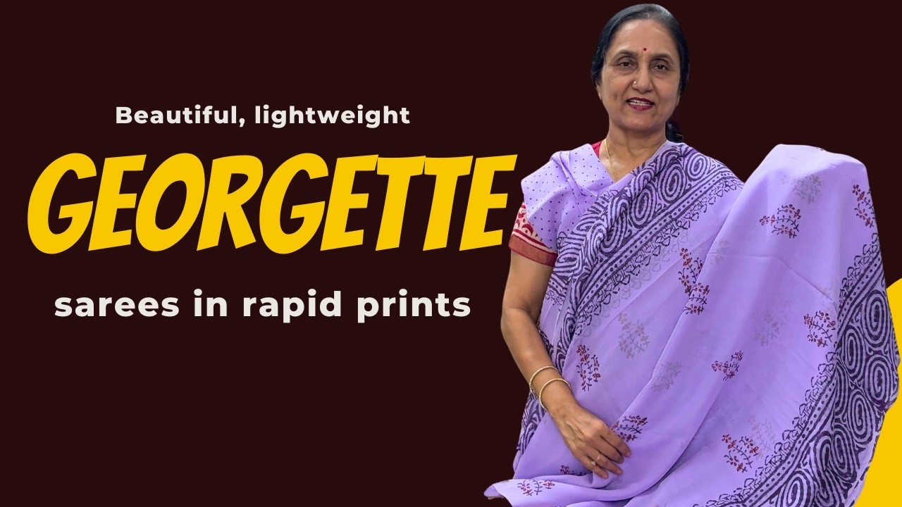 Beautiful, lightweight Georgette sarees in rapid prints by Anitha Reddy \\ Trends block prints \\