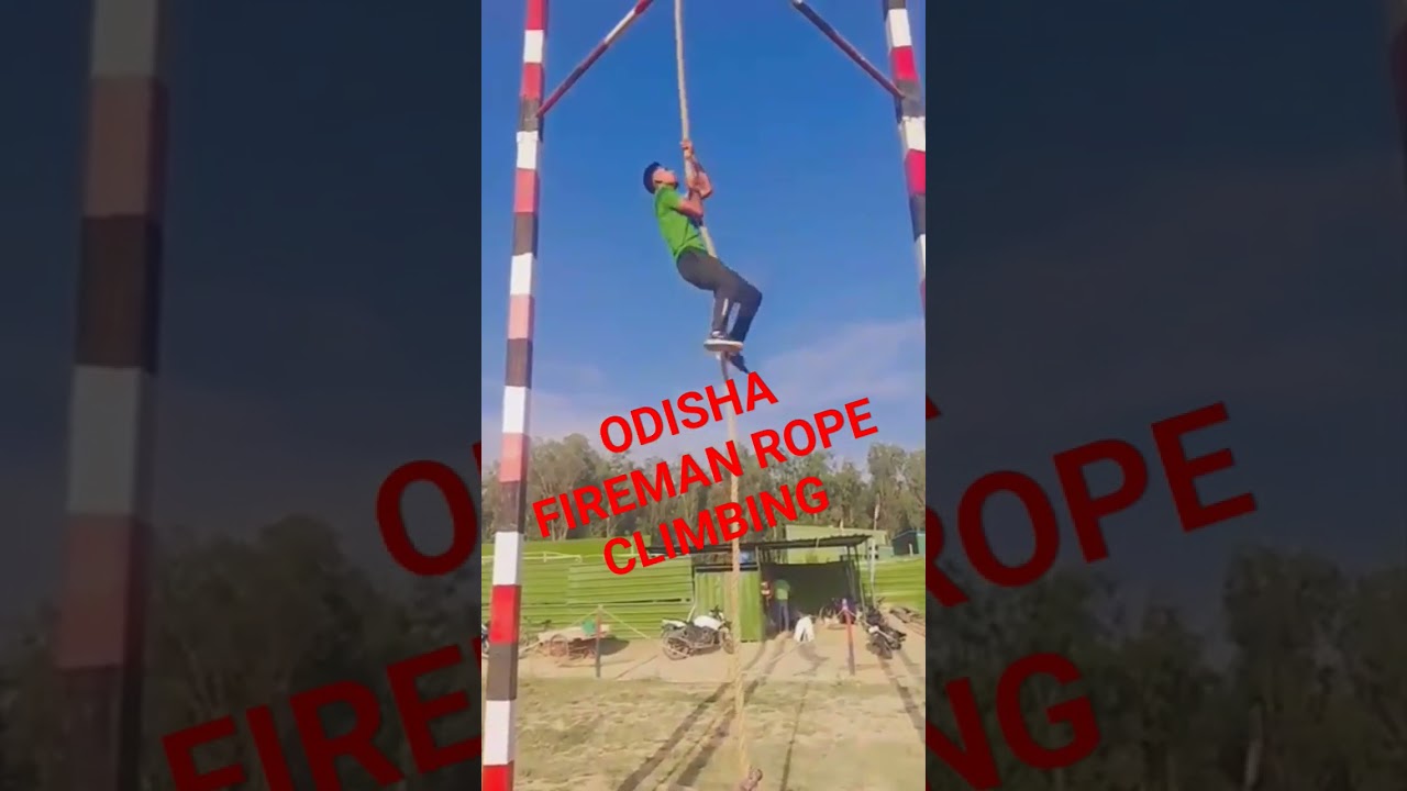 Odisha Fireman rope climbing 