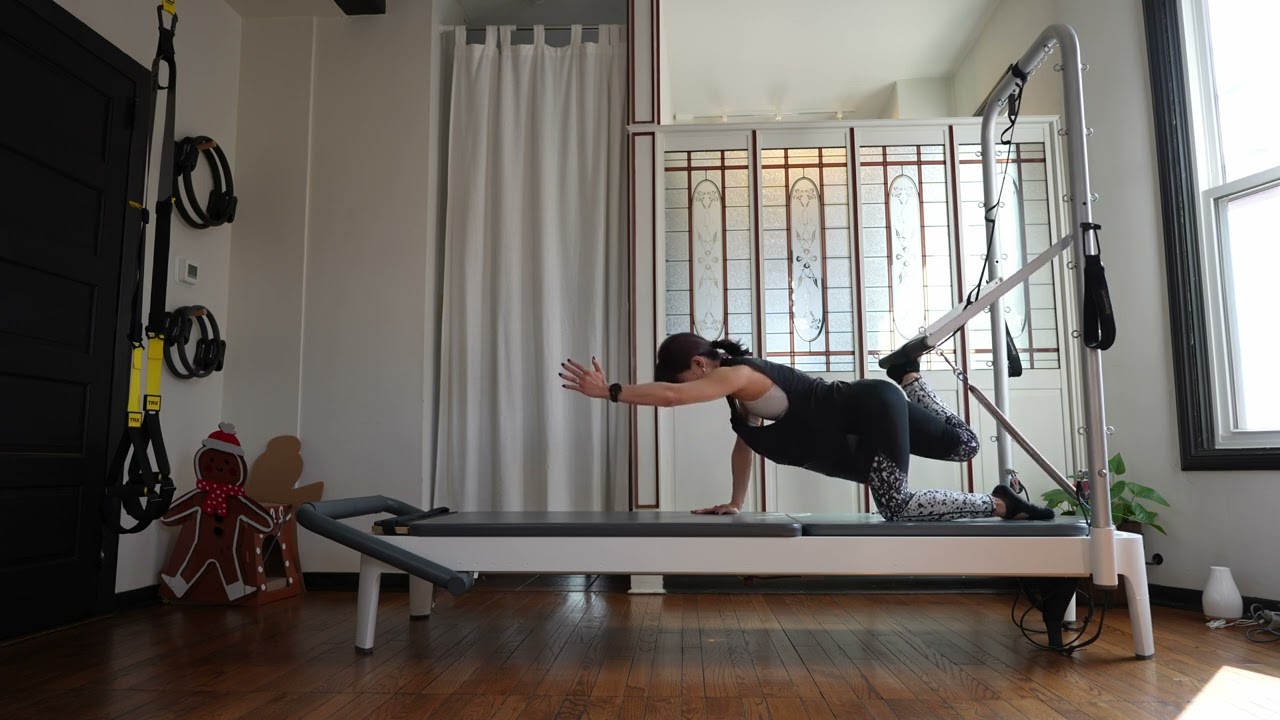 Pilates Tower Strength Workout/Lower Body & Back/ Push through bar