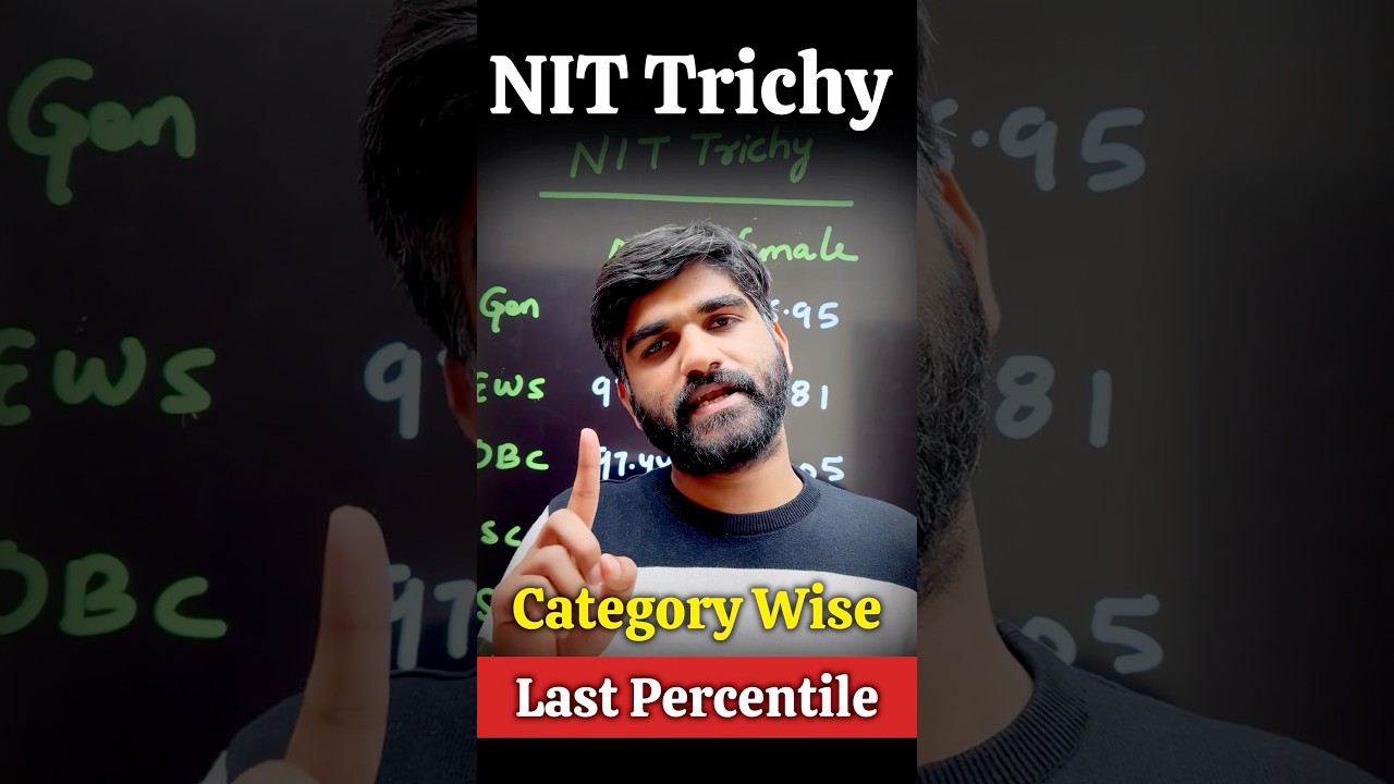 NIT Trichy😳 at 88 Percentile in JEE Mains 2025 | NIT cutoff 2025 jee mains|NIT Tiruchirappalli 