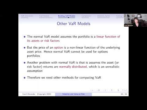 Topic 4: Volatility and Value-at-Risk – Part 3: Building VaR Models