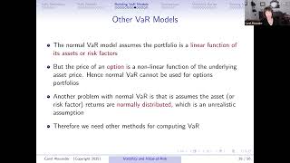 Topic 4: Volatility and Value-at-Risk – Part 3: Building VaR Models