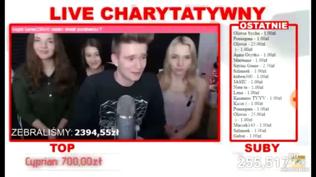 Live charytatywny doknes placze