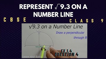 Represent root 9.3 on a number line CBSE Class 9 Chapter 1 NUMBER SYSTEM Ex 1.4 Question 4/NCERT