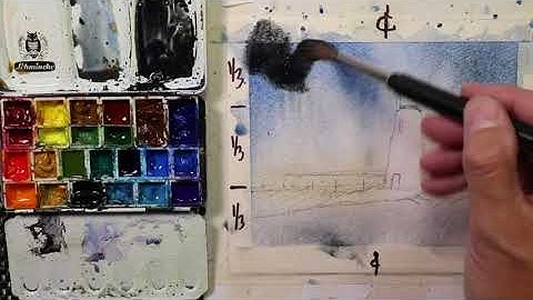 CHRIS PETRI - Watercolor Lighthouse in a Simple Composition Sketch