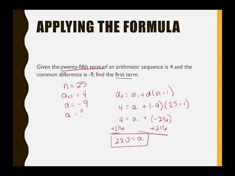 Arithmetic Sequence Formula - YouTube