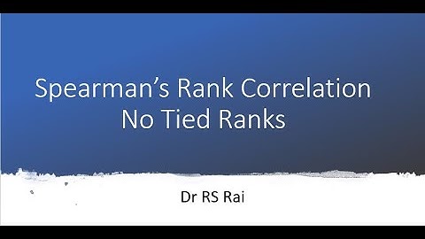 Spearman’s Rank Correlation - No Tied Ranks, QAMA June 19 Q8