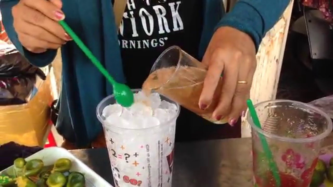 Street drink, Lemon pickled juice with ice and soda, Phnom Penh