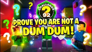 Room 92 Prove You Are Not a Dum Dum Roblox Answer screenshot 2