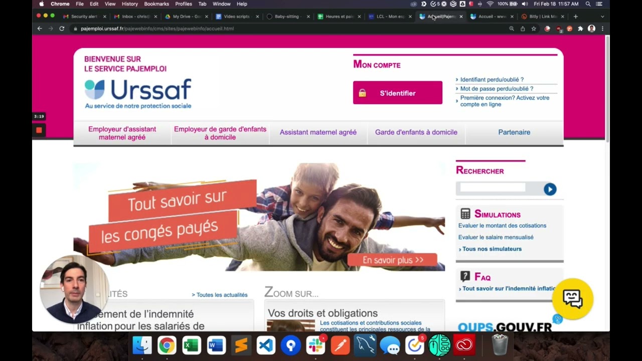 Baby-sitting - heures, paiements et déclarations Pajemploi et Cesu Urssaf