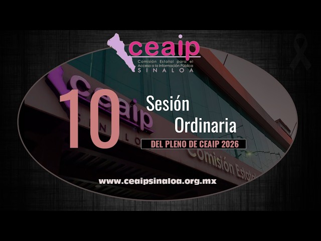 Sesión Ordinaria del pleno CEAIP 10/26