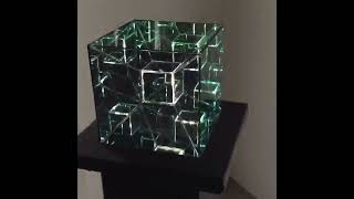 Tesseract  Hypercube 4th dimension Infinity Mirror Art Sculpture by Nicky Alice