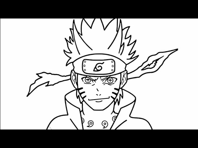 how to draw Naruto ( Six Paths Sage Mode ), Naruto step by step