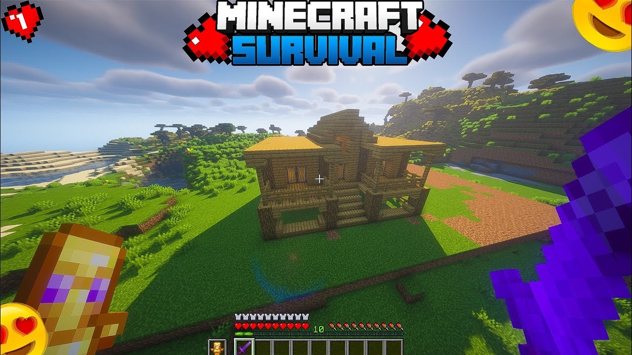 The Perfect Start of Survival Series In MINECRAFT 😄 😄 - YouTube