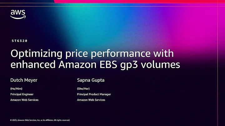 AWS re:Invent 2025 - Optimizing price performance with enhanced Amazon EBS gp3 volumes (STG320)