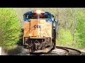 15 hours of just csx train engines  horns in action