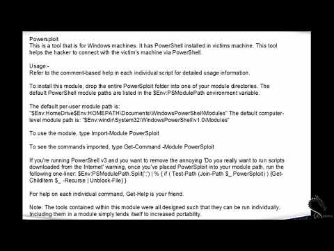Video 84:  Powersploit | Kali Linux | Maintaining Access | Complete Hacking Tools in Kali Linux