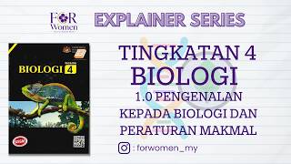 Biologi Tingkatan 4 - Bab 1.0 Pengenalan kepada Biologi dan Peraturan Makmal