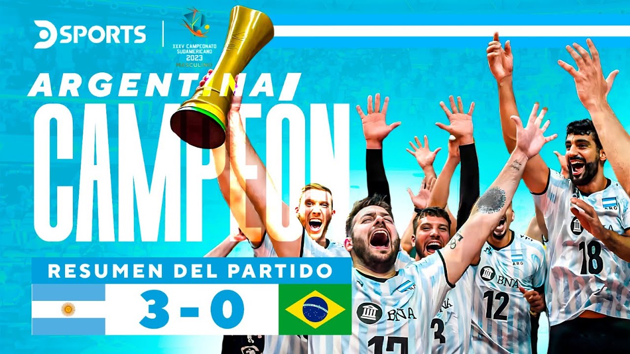 ¡#ARGENTINA es #CAMPEÓN del #SUDAMERICANO de #VÓLEY luego de superar a #BRASIL en la #FINAL!