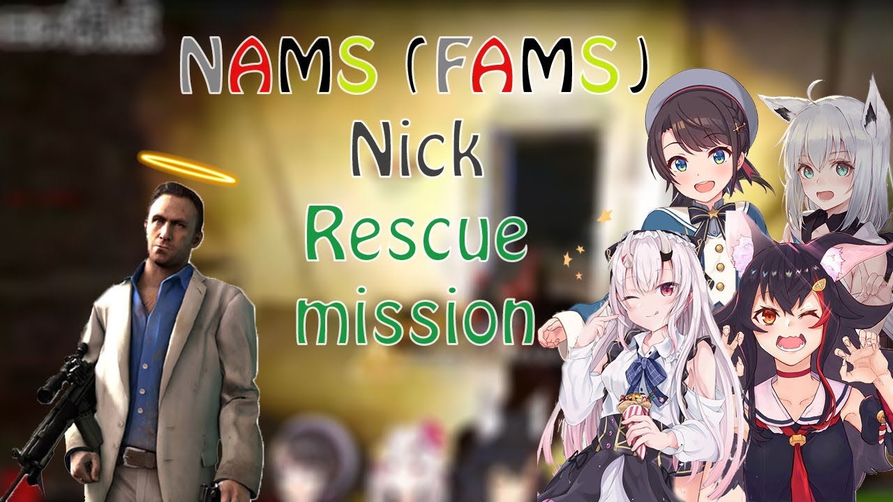 NO ONE LEFT BEHIND!!!! Fubuki (Nick), Ayame, Mio, Subaru rescuing Nick (F(N)AMS)