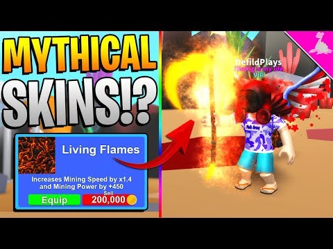 Mythical Skin Update In Roblox Mining Simulator Insane Stats