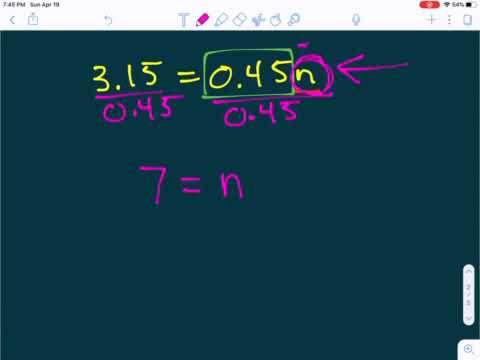 IM 2-1 Solving Equations with Rational Coefficients - Decimals - YouTube