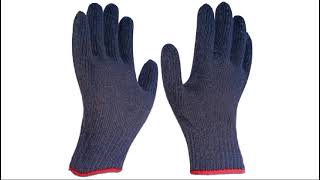 100% Cotton Knitted Safety Protection Grip Work Gloves for Machanic Industrial Gardening Work Gloves