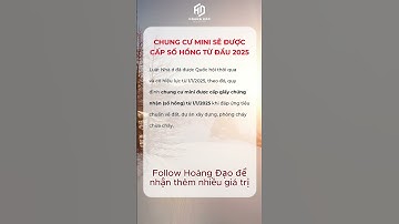 Chung cư mini sẽ được cấp sổ hồng từ đầu năm 2025