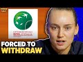 Rybakina forced to wit.raw from rome open 2024  tennis news