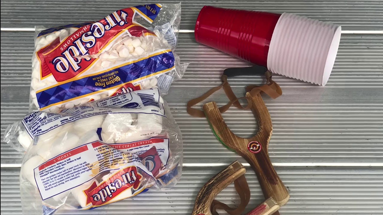 Marshmallow Slingshot Challenge total fail lol YouTube