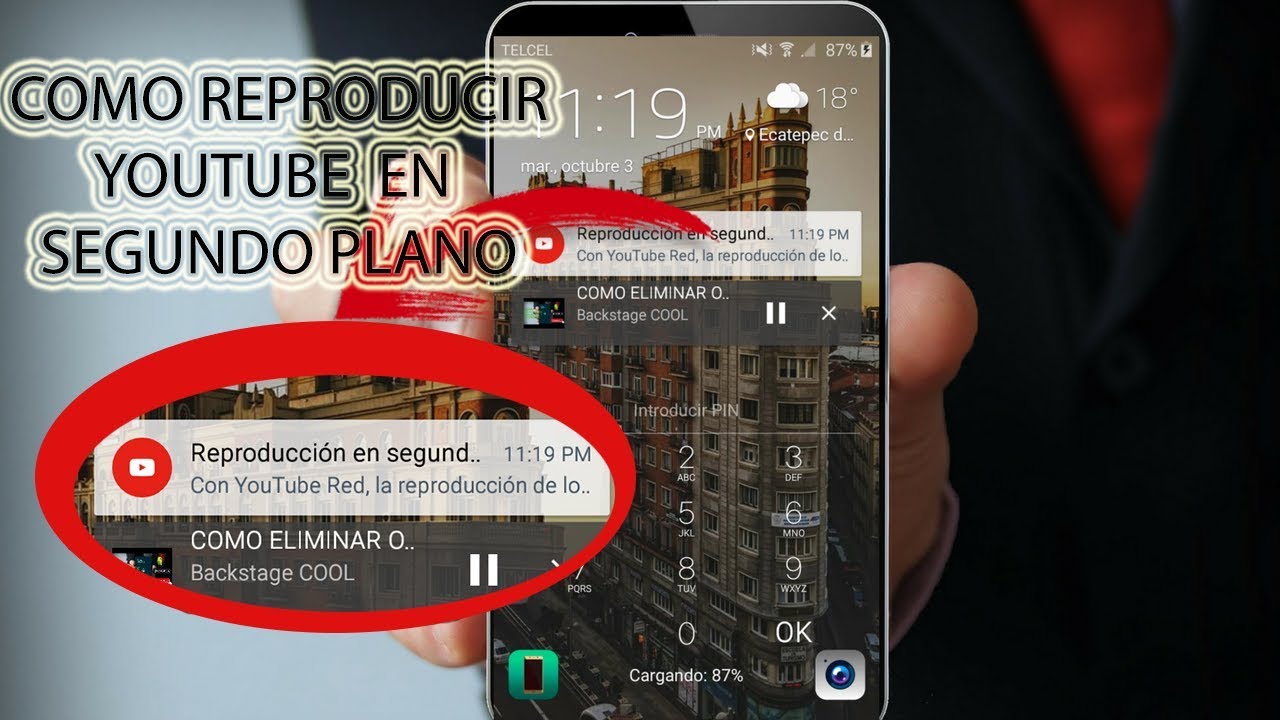 COMO REPRODUCIR YOUTUBE EN SEGUNDO PLANO (Pantalla bloqueada) - YouTube