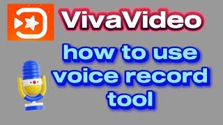 how to use voice record tool for Viva Video Editor app screenshot 5