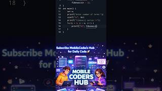 Mobile Coders Hub | C Programming Day 77/100 –Recursive Fibonacci #CProgramming #100DaysOfCode