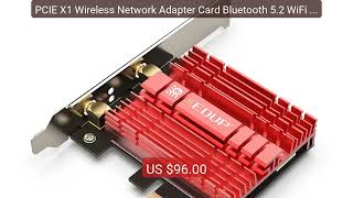 PCIE X1 Wireless Network Adapter Card Bluetooth 5.2 WiFi 6E 30... — Best Buy 2026 | Great Quality!