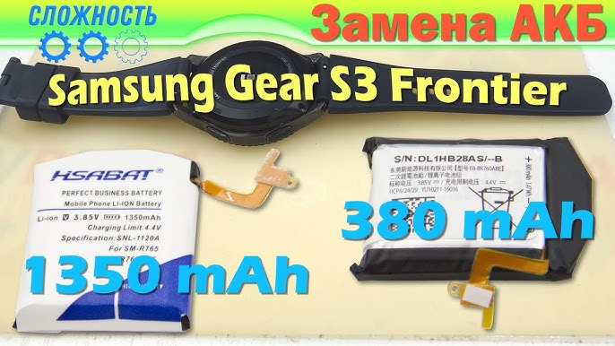 Samsung Gear S3 Frontier SM-R760 🔋Battery 1350 mAh replacement - YouTube