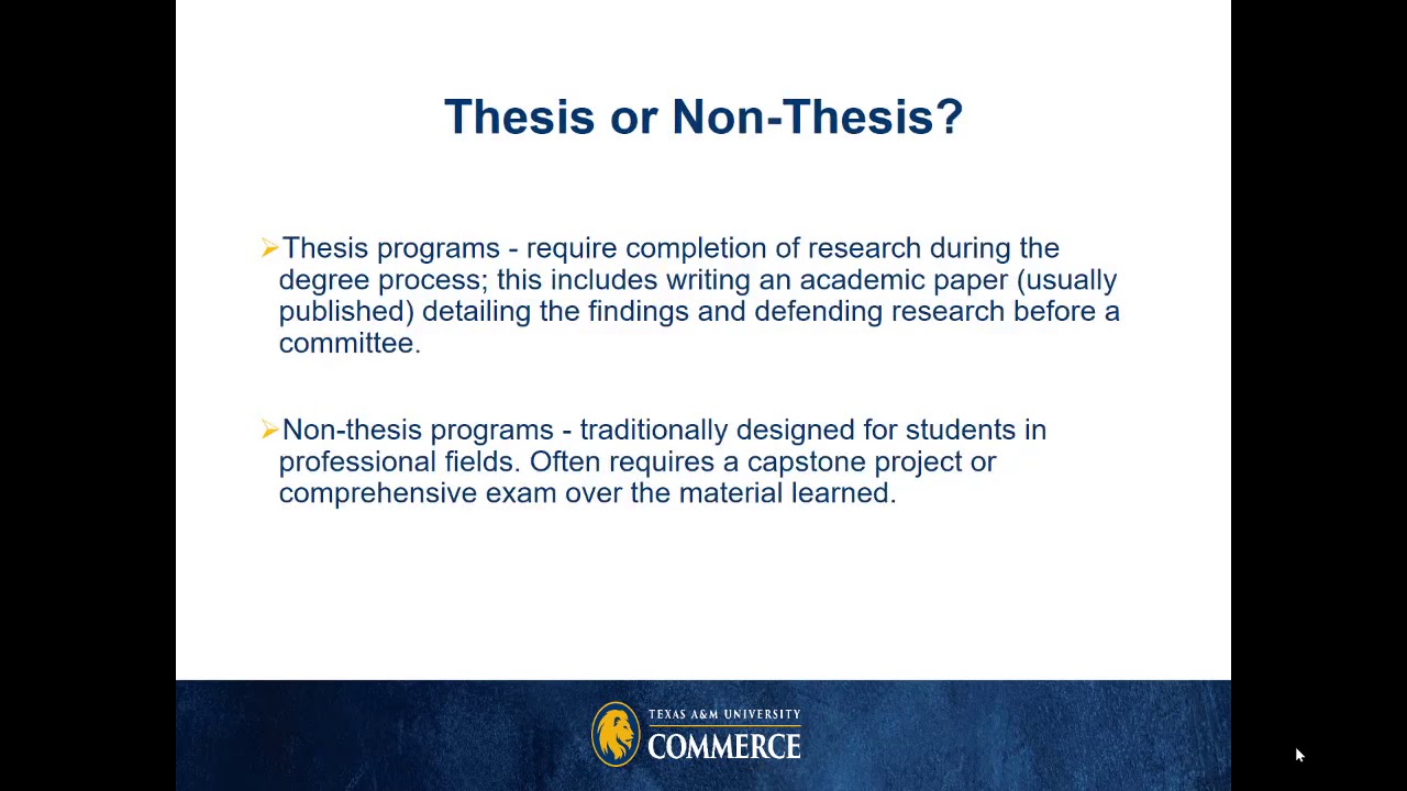 TAMUC Graduate Program Information and Application Timelines